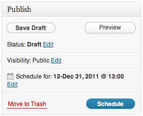 WordPress posts Scheduling