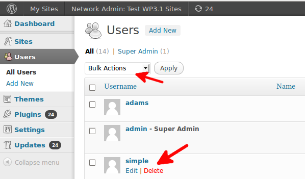 wordpress multi-users