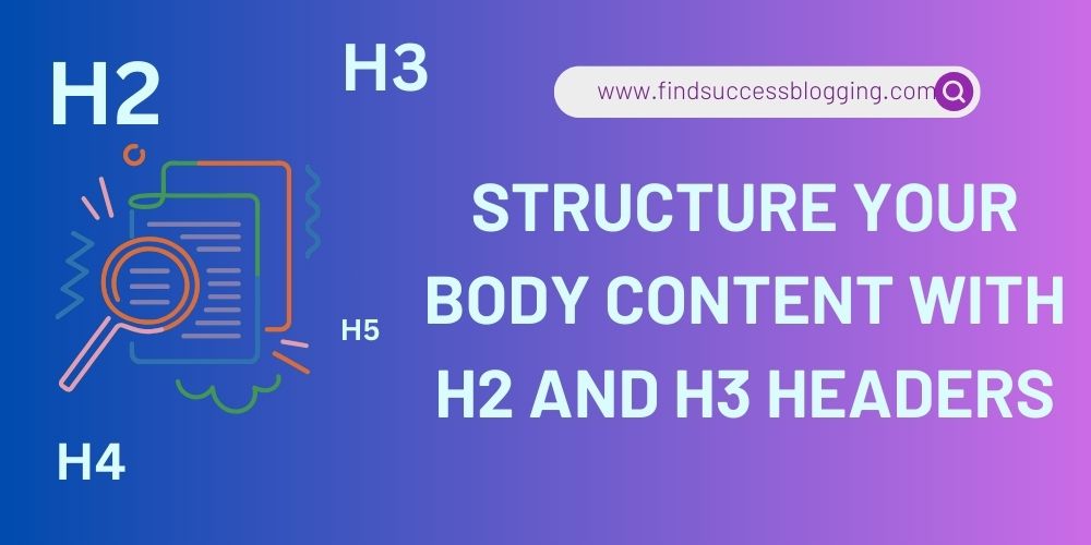 Structure your body content with H2 and H3 headers