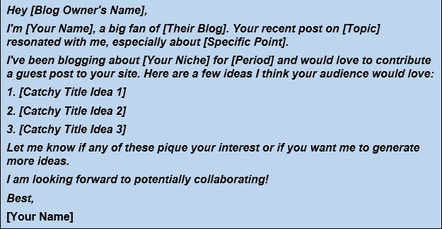 Guest blogging template