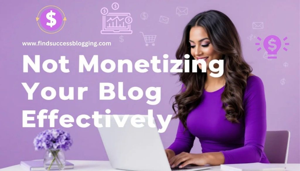 Not monetizing your blog effectively